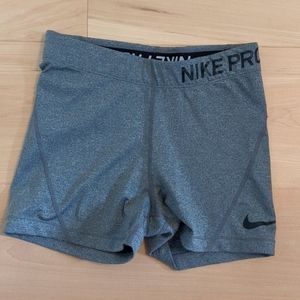 Grey Nike Pro shorts